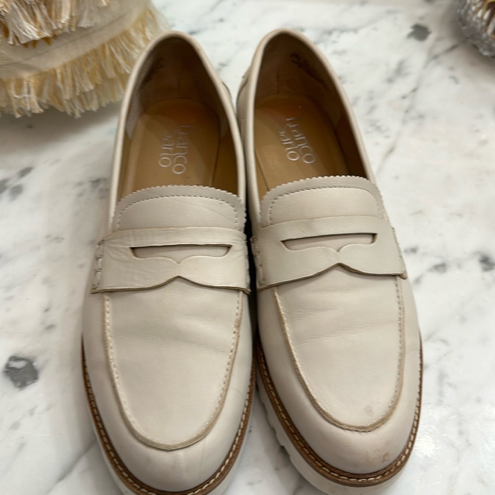 Franco Sarto 8.5 M leather loafers great condition